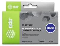 Картридж струйный Cactus CS-EPT0481 T0481 черный (16мл) для Epson Stylus Photo R200/R220/R300/R320/R340/RX500/RX600/RX620/RX640 с чипом