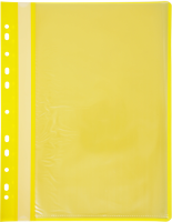 Папка-скоросшиватель Бюрократ -PS10YEL A4 10 вкладышей боков.перф. пластик желтый 0.12/0.16
