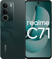 Смартфон Realme RMX5303 C71 256Gb 8Gb зеленый моноблок 3G 4G 2Sim 6.67" 720x1604 Android 15 50Mpix 802.11 a/b/g/n/ac NFC GPS GSM900/1800 GSM1900 FM