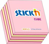 Блок самоклеящийся бумажный Stick`n 21341 76x76мм 400лист. 70г/м2 неон+пастель 3цв.в упак.