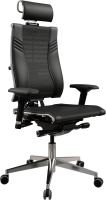 Кресло руководителя Метта Yoga 4DT B2-15D - YM93+Infinity+carbon черный сетка/кожа с подголов. крестов. алюминий хром (комплект 1шт)