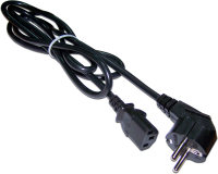 Шнур питания Lanmaster LAN-PP13/SHA-1.0-BK C13-Schuko проводник.:3x0.75мм2 1м 220В 10А черный