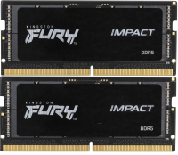 Память DDR5 2x16GB 6400MHz Kingston KF564S38IBK2-32 Fury Impact RTL PC5-51200 CL38 SO-DIMM ECC 262-pin 1.35В kit single rank Ret