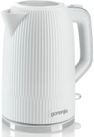Чайник электрический Gorenje K17DPW 1.7л. 2200Вт белый/серебристый корпус: пластик/металл