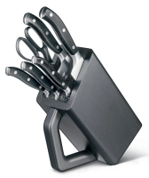 Набор ножей кухон. Victorinox Grand Maitre Cutlery Block 7.7243.6 (7.7243.6) компл.:6предм. с подставкой черный подар.коробка