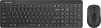 Клавиатура + мышь A4Tech Fstyler FG2300 Air2 клав:черный мышь:черный USB беспроводная slim (FG2300 AIR2 BLACK)