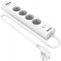 Сетевой фильтр Philips CHP4346WB/51 3м (4 розетки) белый (коробка)