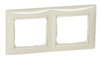 Рамка Legrand Valena 774352 лицевая 2x горизонтальный монтаж поликарбонат слоновая кость