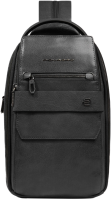 Рюкзак слинг мужской Piquadro Solm CA7028S141/N черный натур.кожа