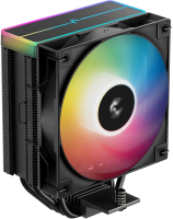 Устройство охлаждения(кулер) Deepcool AG400 Bk V2 ARGB Soc-AM5/AM4/1200/1700/1851 черный 4-pin 31.6dB Al+Cu 220W 643gr Ret (R-AG400-BKAMMN-GJD)
