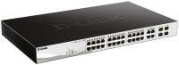 Коммутатор D-Link DGS-1210-28P/FL2A (L2) 24x1Гбит/с 4xКомбо(1000BASE-T/SFP) 24PoE 24PoE+ 193W управляемый