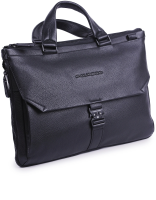 Деловая сумка Piquadro Than CA6698S135/N с отделением для ноутбука 14" черная натур.кожа