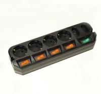 Сетевой удлинитель Most A10 1.6м (6 розеток) черный (коробка)