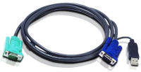 Кабель Aten 2L-5202U 6 пар Cu 1.8м черный VGA+USB-SPHD