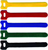 Хомут-липучка Lanmaster LAN-VCM125-BK 125x12мм (упак:20шт) нейлон/полиэтилен внутри помещений черный