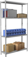 Стеллаж Практик MS Standart 200KD/100x30/4 пол.:4 разборная 2000x1000x300мм серый (S24099243402)