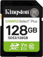 Флеш карта SDXC 128GB Kingston SDS3/128GB Canvas Select Plus V10 w/o adapter