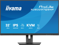 Монитор Iiyama 32" ProLite XUB3297QSNP-B1 черный IPS LED 1ms 16:9 HDMI M/M матовая HAS Piv 1000:1 350cd 178гр/178гр 2560x1440 100Hz DP Quad 2K (1440p) USB 9.5кг