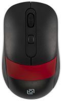 Мышь Оклик 310MW черный/красный оптическая 3200dpi беспров. USB для ноутбука 4but (1869093)