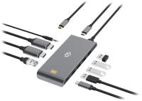 Стыковочная станция Digma DS-580 USB Type-C черный 2xHDMI 1xRJ-45 2xUSB Type-C 2xUSB 3.0 2xUSB 1x3.5Audio