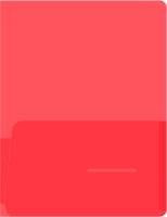 Папка-уголок Бюрократ -E570RED 2 внутр.карман A4 пластик 0.18мм красный