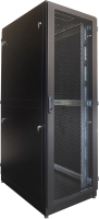 Шкаф серверный ЦМО (ШТК-М-42.8.10-48АА-9005) напольный 42U 800x1050мм пер.дв.перфор. 2 бок.пан. задн.дв.двуст. направл.под закл.гайки 1200кг черный 850мм 151кг 180град. 2048мм IP20 сталь