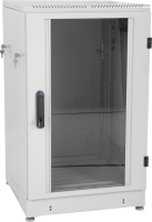 Шкаф коммутационный ЦМО (ШТК-М-24.6.6-1ААА) напольный 24U 600x600мм пер.дв.стекл 2 бок.пан. 700кг серый 455мм 60кг 180град. 1245мм IP20 металл