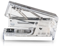 Степлер мини Deli ENS083F Nusign 24/6 26/6 (12листов) прозрачный 100скоб металл/пластик