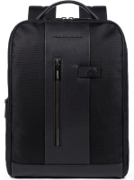 Рюкзак мужской Piquadro Brief2 CA4818BR2/N черный нейлон/натур.кожа