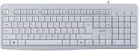 Клавиатура Acer OKW500 белый USB Multimedia (ZL.KBDEE.01S) кабель 1.8м