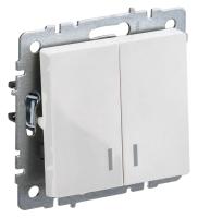Выключатель IEK Brite ВС10-2-1-БрБ скрыт. 2кл. с подсветкой IP20 белый (BR-V20-1-10-K01)