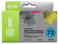 Картридж струйный Cactus CS-C9373 №72 фото желтый (130мл) для HP DJ T610/T620/T770/T1100/T1100/T1120/T1200 с чипом