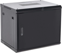 Шкаф коммутационный Rexant (04-0966-122) настенный 9U 600x600мм пер.дв.металл черный металл