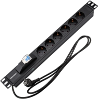 Блок распределения питания Rexant 04-0103-1 гор.размещ. 6xSchuko базовые 16A Schuko 2м