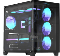 Корпус Formula Crystal U2 черный без БП ATX 10x120mm 1xUSB2.0 1xUSB3.0 audio bott PSU