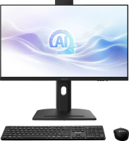 Моноблок MSI Modern AM273QP AI 1UM-089XRU 27" WQHD Core Ultra 7 155H (1.4) 16Gb SSD1Tb Arc graphics CR без ОС 2.5xGbitEth WiFi BT 150W клавиатура мышь Cam черный 2560x1440