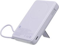 Мобильный аккумулятор Xiaomi Magnetic BHR08PAGL 10000mAh QC3.0/PD3.0 33W 3A USB-C беспров.зар. фиолетовый