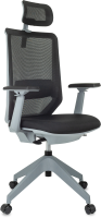 Кресло эргономичное Бюрократ MC-G611NL-H черный Elastic-102 с подголов. крестов.4-луч. пластик пластик серый