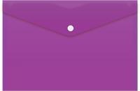 Конверт на кнопке Бюрократ -PK804A5NVIO A5 непрозрачный пластик 0.18мм фиолетовый