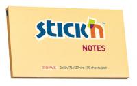 Блок самоклеящийся бумажный Stick`n 21393 76x127мм 100лист. 70г/м2 пастель оранжевый