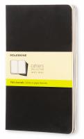 Блокнот Moleskine CAHIER JOURNAL QP318 Large 130х210мм обложка картон 80стр. нелинованный черный (3шт)