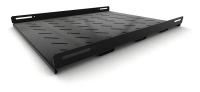 Полка стационарная Hyperline TSH3H-650-RAL9004 1U нагр.:100кг. 19" 650мм черный