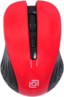 Мышь Оклик 545MW черный/красный оптическая 1600dpi беспров. USB для ноутбука 4but (368631)