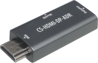 Переходник аудио-видео Cactus CS-HDMI-DP-ADR HDMI (m)/DisplayPort (f) позолоч.конт. серый