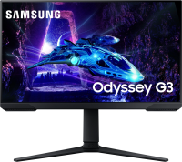 Монитор Samsung 24" Odyssey G3 LS24DG302EUXEN черный VA LED 16:9 HDMI матовая HAS Piv 250cd 178гр/178гр 1920x1080 180Hz FreeSync DP FHD 3.9кг