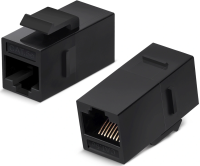 Адаптер Cabeus CA-KJ-8P8C-C5E проходн. Keystone RJ45 1 кат.5E UTP бронз. черн.