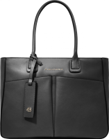 Деловая сумка женская Piquadro Ashley BD6461W134/N с отделением для ноутбука 14" черная натур.кожа