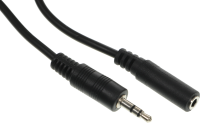 Кабель аудио Ningbo JAAC003-1 Jack 3.5 (m)/Jack 3.5 (f) 1м. черный