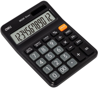 Калькулятор настольный Deli Askend EM222C черный 12-разр.