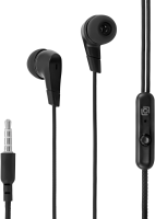 Гарнитура внутриканальные Оклик HS-S-250 1.2м черный проводные в ушной раковине (SS-E161)